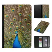 PASSPORT ITINERARY ORGANIZER|BEAUTIFUL PEACOCK BIRD FEATHERS 1