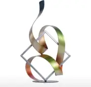 Modern, Abstract, Metal, Wrought Iron Sculpture for Home or Office Decor (NIB)