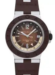 Bvlgari Aluminum GMT Fender 104117 Brown New