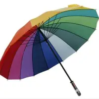 在飛比找蝦皮購物優惠-Jumbo Rainbow Umbrella 16 指防熱雨