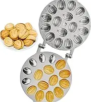 OVP Gold store Walnut Cookie Mold (Oreshek) Maker 16 nut Oreshki Rissian Soviet Cookies Pastry Oreshnitsa Орешница