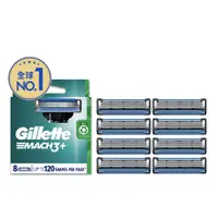 在飛比找PChome24h購物優惠-【Gillette 吉列 】Mach3 鋒速系列刮鬍刀頭 8