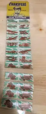 Rare 1920's Famous Aircraft, Zeppelins Temporary Tattoos, Transfers Germany NOS