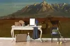 3D Oil Antelope Mountain Wallpaper Wall Mural Removable Self-adhesive 770