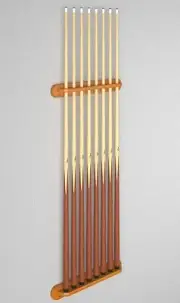 Wall Mount Pool Cue Rack Pool Stick Storage Solid Oak Natural Billiards Room