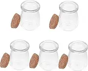 IMIKEYA 5pcs Wishing Drift Bottles Transparent Glass Jars for Small Gems Message Storage Decor for Crafting and Cork Stoppers for Personalization and Surprises