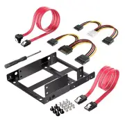 Dual SSD HDD Mounting Bracket 3.5 to 2.5 Internal Hard Disk Drive Kit9655