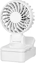 Desktop Small Fan - Battery Portable Table Fans | USB Rechargeable Quiet Clip Travel Fan, Strong Cooling Wind, Powerful Airflow Machine for Workplace, Home, Beach