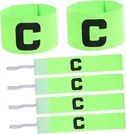 BIUDECO 6pcs Football Armband Soccer Captain Armband Outdoor Captain Armband Captain Mark Bands Soccer Match Captain Armbands Team Leaders Armbands Captain Arm Bands Polyester Light Green