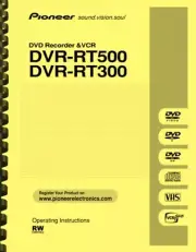 Pioneer DVR-RT500 DVR-RT300 DVD Recorder & VCR OWNER'S USER MANUAL