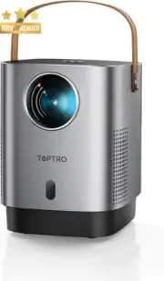 Mini Projector 1080P 15000 Lumen WiFi Bluetooth Keystone Correction Grey