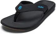[OLUKAI] Ki'i Men's Beach Sandals, Quick-Dry Flip-Flop Slides, Water Resistant & Lightweight, Compression Molded Footbed & Ultra-Soft Comfort Fit