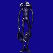 NIP Siren Head Bendable Navy Plastic Figure Cake Topper 4”