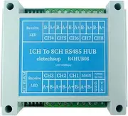 8ch RS485 Hub Industrial Grade 485 Bus Repeater Signal for All 485 Bus Protocols Modbus Rtu ASCII PLC PTZ Camera