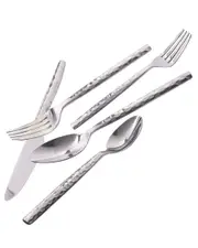 10 Strawberry Street Hammer Forged 20pc Flatware Set