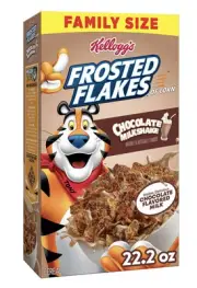 Kellogg's Frosted Flakes Chocolate Milkshake Breakfast Cereal, Family Size, 22.2
