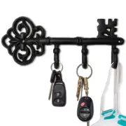 Key Holder Wall Decorative For Antique Black Cast Iron Rustic Hooks With
