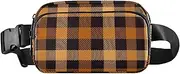 [Amooorous] Orange Brown Square Fashion Crossbody Bag Waist Packs for Women Men Mini Croose Body Purse with Adjustable Strap for Shopping Sports Work, Orange Brown Square, 1 size