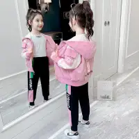 在飛比找蝦皮商城精選優惠-新款熱賣 女童秋裝套裝2022新款春秋中大兒童運動洋氣童裝韓