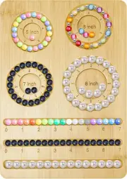 Bead Boards for Jewelry Making Bead Tray Bracelet Board with Measurement Bamboo