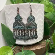 2.5” Bronze-tone Earring Set Bohemian Retro Drop Dangle New Free Ship B5934