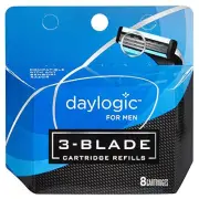 Daylogic For Men 3 Blade Razor Cartridge Refills 8ct