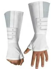 Boys GI Joe Halloween White Fingerless Gloves Storm Shadow Costume Accessory