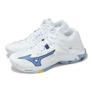 Mizuno Wave Lightning Z8 Mid White Blue Men Volleyball Sports Shoes V1GA2405-97