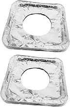 100pcs Gas Stove Burner Covers Square Aluminum Foil Oil Kitchen Stove Top Protectors