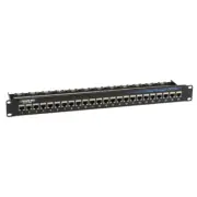 BLACK BOX JPM804A-R2 Cat5E Feed-Through Patch Panel 1U Shielded 24-Port Gsa Taa