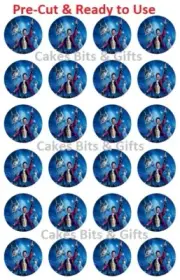 24x THE GREATEST SHOWMAN Edible Wafer Cupcake Toppers PRE-CUT Ready to Use
