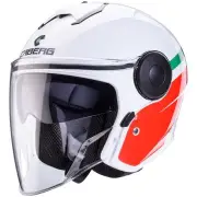 Soho Zephir White Red Green Jet Helmet