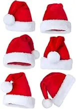 Mikinona 5pcs Hat for Christmas Christmas Xmas Party Hats Men Large Family Cap Thicken Headwear Fabric Headgear Decoration Father Warm Knit Woolen Festive Holiday Costume Fluffy