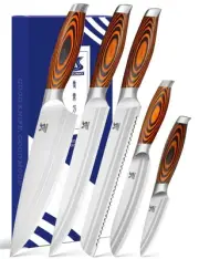MSY BIGSUNNY 5pcs Knife Set Kitchen Utensils Knife, German Stainless Steel Pr...