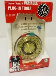 Vintage GE Home Sentry Variable Plug-In Timer Unopened New 1970s 8133-002
