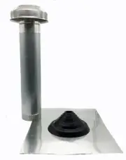 125mm Tiled Roof Cowl Vent Kit with Flashing - Bushfire BAL compliant - TRCK125