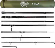 Smuggler Series Travel Fishing Rod & Case (Smuggler 5,6,7 and Max) - Nano-Carbon Fishing Rod for Spin, Bait, Carp, Pike, Sea Fishing - 4 Different rods for All Your Fishing Needs