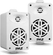 200W USA Indoor Outdoor Speakers Pair Waterproof 3.5” 2-Way Audio
