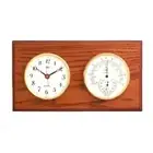 Bey berk Quartz Clock and Thermometer with Hygrometer on Oak Wood 7
