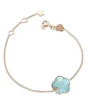 Pasquale Bruni 18K Rose Gold Petit Joli Turquoise & White Moonstone Doublet & Diamond Bracelet