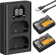 K&F Concept 2250mAh LP-E6NH Battery and Charger for Canon EOS R5, EOS R6, EOS R, EOS 5D Mark IV, 5D Mark III, 5DS, 5DS R, 5D Mark II, 6D, 6D Mark II, 7D, 7D Mark II,90D