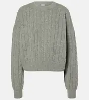 [Loewe] Loewe Cable-knit wool sweater UK 8 grey