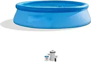 Outdoor above-ground swimming pool, made of 3 layers of polyvinyl chloride material and crystal clear filtration. PVC material is easier to store water and will not overflow, suitable for outdoor use