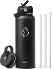 Double Wall Stainless Steel Sports Water Bottle with Straw Lid and Bpa-Free Flex