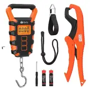 Digital Fishing Scale Fish Grip Ruler Waterproof Weighing Hanging Scale 50Kg/10g