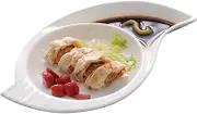 VWHLV Ceramic Serving Ware Buffet Style Dinner Plates Easy Clean Serving Dish,Ceramic Chip And Dip Bowls, Dip And Chips Serving Dish, Chip Dip Serving Platter, Fits Sushi, Dumpling, Snack