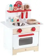 Hape Gourmet Kitchen Kid's Wooden Play Kitchen in Retro Red