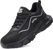 [ZHENSI] Safety Trainers Men Steel Toe Cap Work Shoes Lightweight Comfortable Safety Work Shoes Industrial Utility Sneakers