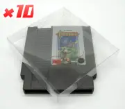 10x NINTENDO NES GAME CARTRIDGE - CLEAR PROTECTIVE BOX PROTECTOR SLEEVE CASE