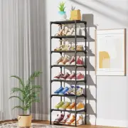 Shoe Rack - Stackable Organizer for Closet, Non-Woven Fabric, Space-Saving Ra...